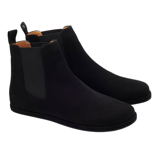 EQUITY Velours Black - ZAQQ Barfußschuhe