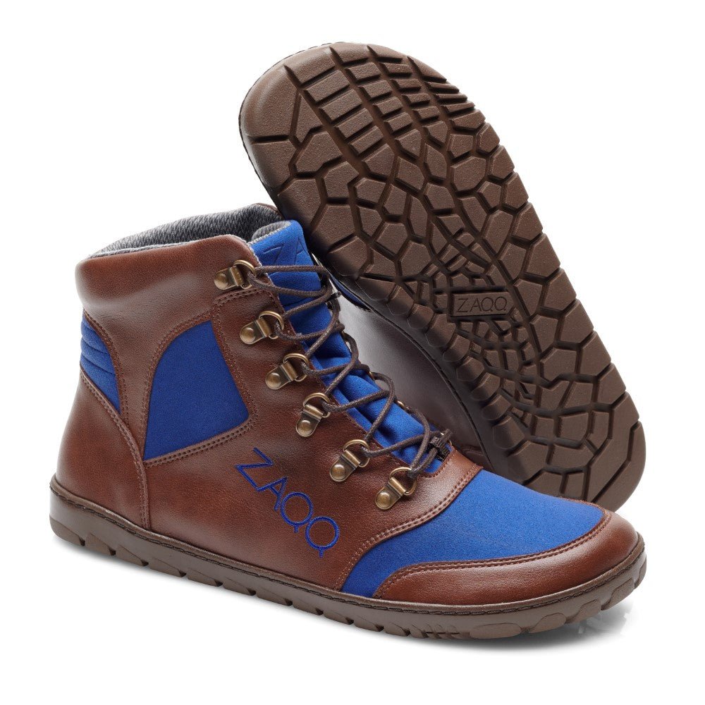 HIQE Brown Blue Waterproof - ZAQQ Barfußschuhe