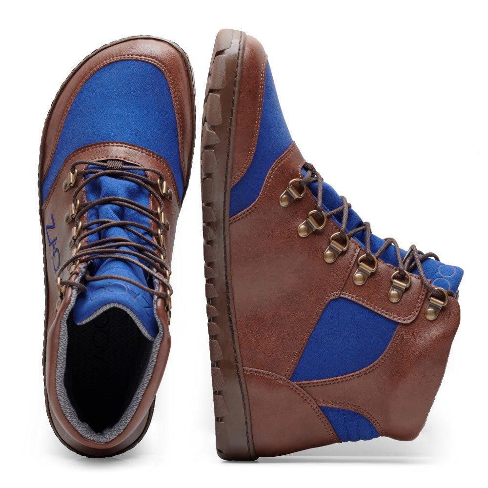 HIQE Brown Blue Waterproof - ZAQQ Barfußschuhe