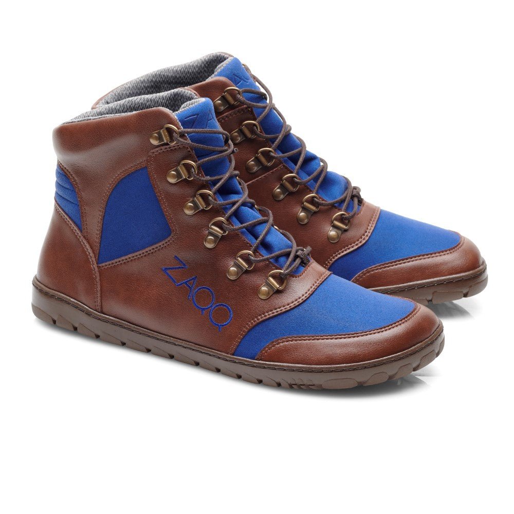 HIQE Brown Blue Waterproof - ZAQQ Barfußschuhe