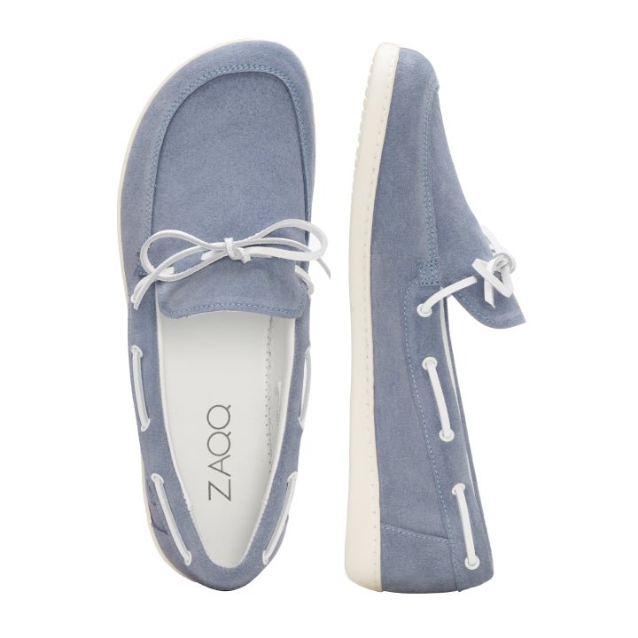 QEA Velours Lightblue - ZAQQ Barfußschuhe